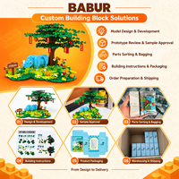 Briques de construction Babur en plastique ABS, kit éducatif de bricolage pour l'architecture paysagère et les scènes de rue, pour adolescents et adultes de 14 ans et plus