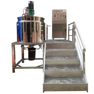 500L Detergent Liquid Soap Making Machine Shampoo Mixer Tank Reactor Cosmetic Mixing Equipment