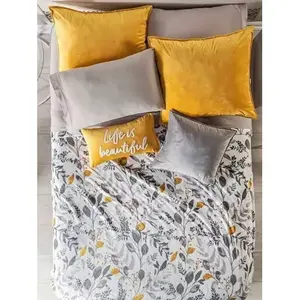 Vianney Estonian Lightweight Blanket Double Size <b>Leaf</b> Print Modern <b>Bedding</b> All Season Rectangle - Product Image 3