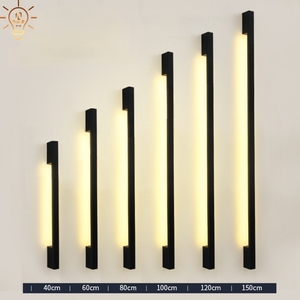 Lámpara de <span class=keywords><strong>Pared</strong></span> <span class=keywords><strong>LED</strong></span> Moderna de Aluminio en Tira Larga para Decoración de Jardín Exterior y Hogar, Sala de Estar o Dormitorio, Fondo de Escalera, Pasillo - Product Image 3