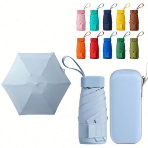 Promotion Vente en Gros Parapluie Portable d'Extérieur Mini Léger Pas Cher Protection Solaire Anti-UV Mini Parapluie Pliant 6K 6 Plis - Product Image 1