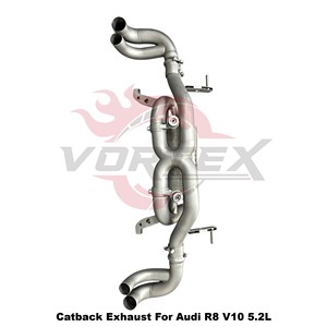 Unité de silencieux arrière en acier inoxydable Vortex Precision avec pare-chaleur pour Audi R8 V10 5.2L 2023 (remplacement) - Product Image 4