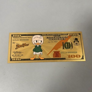 6 billets de banque en feuille d'or nouvellement conçus inspirés de la série de dessins animés américaine DuckTales, monnaie plaquée or 24 carats pour collection et cadeaux - Product Image 4
