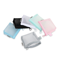 Sacs en filet mini-zippés élargis, 5" x 4", organiseur de maquillage, de rouge à lèvres et d'accessoires cosmétiques, petite pochette de rangement pour kit de voyage