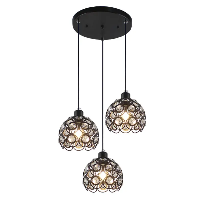 Lustre de cristal moderno decorativo, luminária suspensa com lâmpada pendente para cozinha e sala de estar