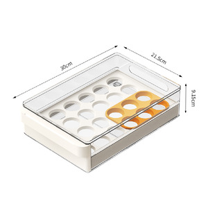 24 Grid PET Egg Drawer Tray Container Transparent Egg Organizer Portable Egg Storage Tray