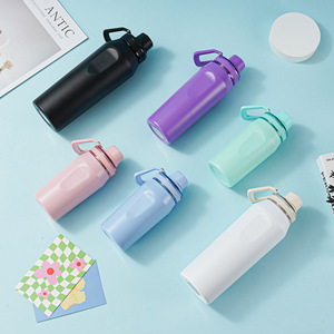 450ml 600ml 800ml 1000ml <b>Sport</b> Water <b>Bottle</b> With Transparent Lid 304 Stainless Steel Portable Vacuum Flask Custom Logo - Product Image 6