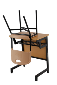 Conjunto de Silla y Escritorio Escolar Moderno, Cómodo y Ajustable, Material de Madera, Resistente al Fuego, Garantía Comercial de 3 Años - Product Image 4