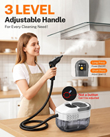 Limpiador a Vapor Portátil de 2500W con Tanque de 1600ML, Máquina de Vapor Eléctrica de Alta Presión