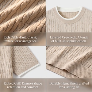 Maglione Vintage da <span class=keywords><strong>Donna</strong></span> a Due Pezzi, Semplice, Bicolore, a Maniche Corte, Casual, in <span class=keywords><strong>Maglia</strong></span>, Spandex/Cotone, Girocollo, Spessore Standard - Product Image 5