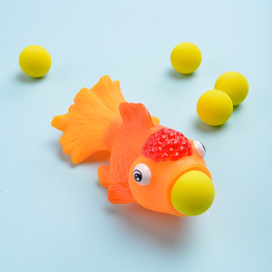 ของเล่นลูกบอลไวนิลตลกสำหรับเด็ก,ลูกบอลพลาสติกของเล่นป้องกันความเครียดบีบรูปปลาสีทอง - Product Image 4