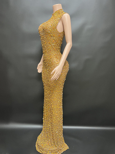 Vestido de Cumpleaños con Diamantes, Vestido de Noche de Lujo, Vestido de Malla para Niña, Ropa Formal para Mujer Juvenil - Product Image 2