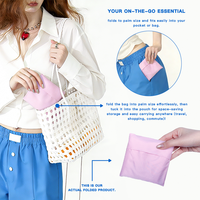 Nueva Bolsa de Compras Reutilizable Impermeable 210T para Tiendas de Conveniencia, Bolsa de Compras Plegable Transparente de Colores, Venta al por Mayor en Vietnam