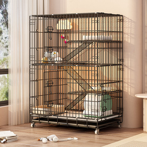 <b>Cat</b> Cage Multifunctional Indoor Pet Enclosure With <b>Litter</b> Box And Bed For <b>Cat</b> Medium Size Rectangle Shape TC-139 - Product Image 1