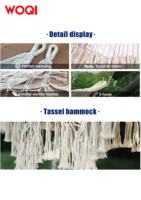 WOQI Hamac en toile coloré à cadre portable avec hamac sur pied