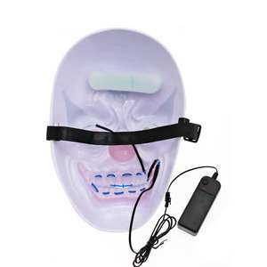 <span class=keywords><strong>Masque</strong></span> <span class=keywords><strong>LED</strong></span> en plastique style clown, couvrant tout le visage, dents jaunes, Halloween, lumineux dans le noir, <span class=keywords><strong>masque</strong></span> de cosplay, piles incluses - Product Image 5