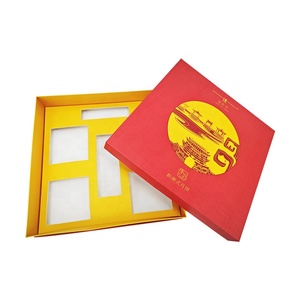 Boîte d'emballage haut de gamme en carton rigide de qualité alimentaire pour gâteaux de lune de style chinois traditionnel, avec couvercle Ciel et Terre, pour pâtisseries de festival et cadeaux - Product Image 6