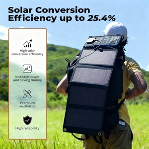 Hot <b>Sale</b> 28W Monocrystalline Foldable <b>Solar</b> <b>Panel</b> TUV Certified High Efficiency 23%+ USB Port Lightweight Outdoor Use Hiking - Product Image 4