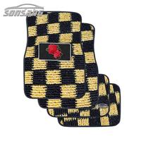 SONSANG – tapis d'échecs à carreaux, tapis de voiture universel, tapis de sol de voiture avec logo personnalisé