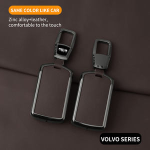 NOUVEAU Étui de protection pour clé de voiture en alliage de zinc et cuir pour Volvo XC40 XC60 XC90 S60 S90 V60 V90 T5 T6 T8 - Product Image 5