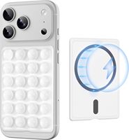 Support de selfie portable antidérapant à 24 ventouses avec coussinets magnétiques en silicone MagSafe