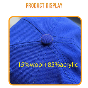 Casquette à visière plate en mélange de laine et d'acrylique durable, coque rigide structurée, respirante, performance athlétique, réglable avec fermeture snapback - Product Image 4