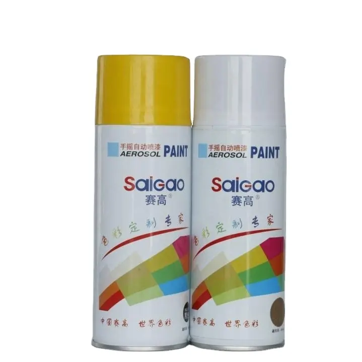 Saigao Factory 400ml 450ml Peinture en aérosol acrylique chromée pour métal et caoutchouc