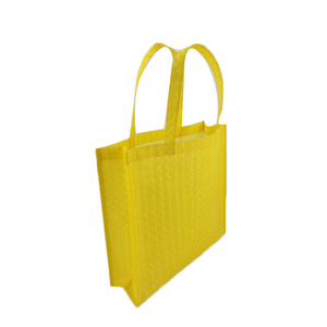 Heli Eco-Friendly Pacchetto Promozionale di Stampa Giallo Pieghevole Sacchetto Non Tessuto - Product Image 1
