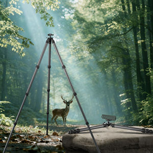 Trépied professionnel en fibre de carbone pour la chasse et les lunettes de visée - Trépied stabilisé robuste avec plaque à dégagement rapide - Product Image 6