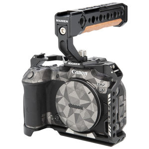 Mamen R7กล้อง DSLR สำหรับ Canon R7แท่นขุดเจาะอลูมิเนียมอัลลอยด์กล้องวิดีโอภาพยนตร์แท่นขุดเจาะกรงกระต่าย