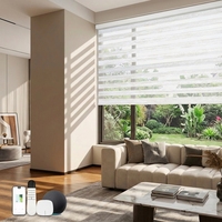 Persianas Zebra Motorizadas con Wifi Alexa, Sin Necesidad de Taladrar, Control Remoto de Google, Persianas Enrollables Zebra para Ventanas de Hoteles y Oficinas