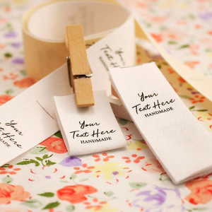 Personalizzato Logo privato ad alta densità tessuto tessuto etichette <span class=keywords><strong>nastro</strong></span> di abbigliamento raso damasco poliestere indumento toppa abito - Product Image 5