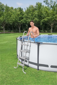 Meilleure vente <span class=keywords><strong>Bestway</strong></span> 58336 Accessoire de <span class=keywords><strong>piscine</strong></span> <span class=keywords><strong>hors</strong></span> <span class=keywords><strong>sol</strong></span> <span class=keywords><strong>pour</strong></span> usage familial 1,22 m Échelle portable - Product Image 3