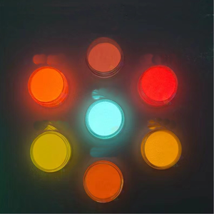 Di lunga durata di stronzio alluminato impermeabile fotoluminescente polvere/giallo-verde bagliore nel pigmento scuro per gli inchiostri vernici - Product Image 1