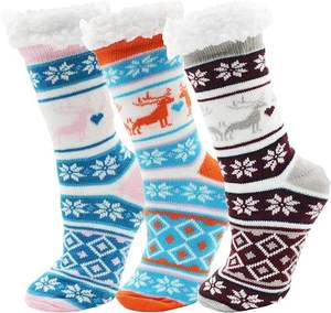 Chaussettes personnalisées en tricot pour l'hiver, chaudes et confortables, style Père Noël, douces et moelleuses, pour garçons et filles - Product Image 4