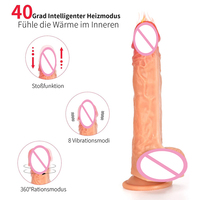 Consolador realista para mujeres, consolador de silicona de 8 pulgadas, con calefacción automática y potentes vibraciones