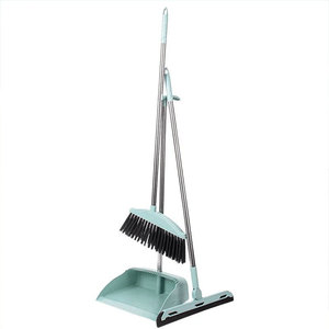 Broom And Dustpan Set Heavy Duty Steel Handle <b>Plastic</b> Dustpan Extra Large For Household Cleaning - Product Image 5
