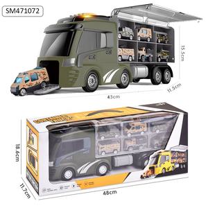 Camión <span class=keywords><strong>de</strong></span> <span class=keywords><strong>Bomberos</strong></span> <span class=keywords><strong>de</strong></span> Policía Militar <span class=keywords><strong>de</strong></span> Construcción <span class=keywords><strong>de</strong></span> Expulsión Samtoy, 6 Piezas, Modelo <span class=keywords><strong>de</strong></span> Metal Fundido a Presión, Camión Contenedor, Remolques, Juguete para Niños - Product Image 3