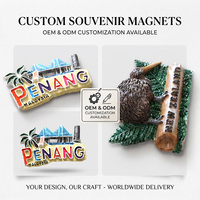 Imán de Resina para Refrigerador con Diseño Personalizado al por Mayor, Recuerdo Turístico de Nueva Zelanda, Penang, Malasia