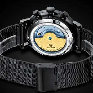 Fabricantes de relojes Shenzhen, reloj mecánico automático de moda personalizado para hombres con fase lunar luminosa multifunción resistente al agua - Product Image 3