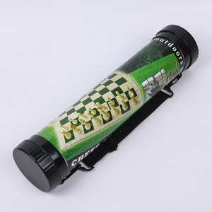 Portable 42cm <strong>Folding</strong> Staunton <strong>Chess</strong> Board Regulation Tournament Roll-Up <strong>Set</strong> with Plastic Pieces for Indoor Travel Storage Bag - Product Image 5