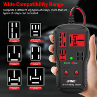 JFIND JF107 Probador de Relés Automotrices Electrónico, Analizador de Relés de 12V/24V, Compatible con la Detección de Relés de 4 y 5 Pines