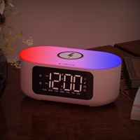 Mesin suara bising putih Ibnu untuk tidur cerdas, alat bantu tidur lampu malam Speaker BT dapat diisi ulang
