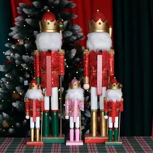 Yuyang Hot Popular Classic Indoor 30cm Wooden Christmas Nutcracker <b>Doll</b> for Home Decoration - Product Image 5