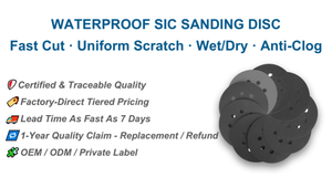 Noir 40 - 10000 1500 - 3000 Grit Set 150mm 5 pouces Disque de ponçage pour le polissage de la <span class=keywords><strong>pierre</strong></span> de béton de roche - Product Image 2