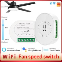 Module de commande intelligent pour ventilateur de plafond WiFi 10A Graffiti, contrôle à distance via application, commande vocale, minuterie, réglage de la vitesse, interrupteur