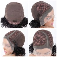 Perruque IMMI HAIR, densité 180, 10 pouces, cheveux humains, noir naturel, bouclés, cheveux indiens bruts, dentelle HD transparente 13X4T, perruque à dentelle frontale