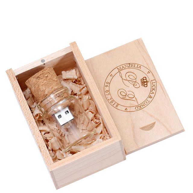 Customized Usb Flash Drive 32gb 64gb Flashdisk Pendrive Gift Blank U Disk Promotional Drifting Bottle Usb Memory Stick