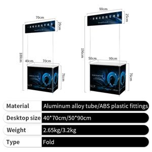Sturdy Aluminum Alloy <b>Banner</b> Table Set Multiple Sizes Available Promotion Tables Foldable Customized Display Counter - Product Image 6