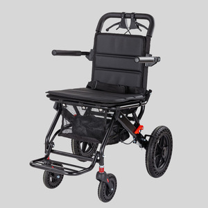 Fauteuil roulant pliable en alliage d'aluminium avec cadre épaissi résistant à la rouille, aide à la mobilité manuelle pour les voyages et l'usage quotidien - Product Image 1